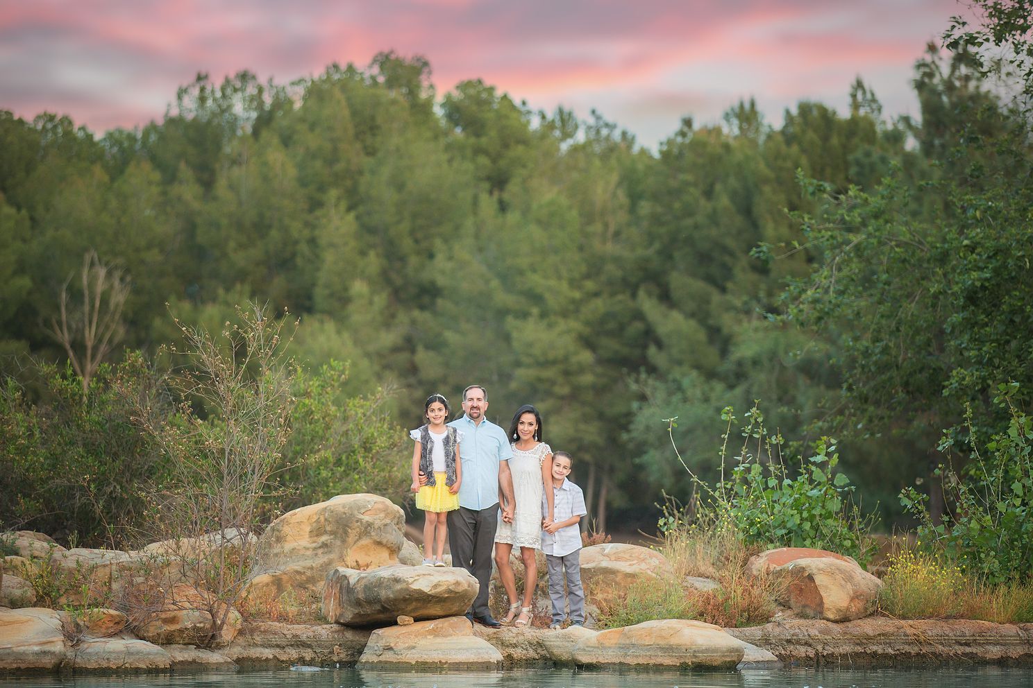 Anaheim-sunset-water-family-photography