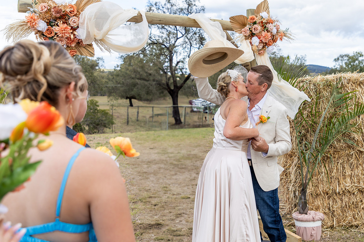 Natarlie and Wims Wedding on there property at Tenthill