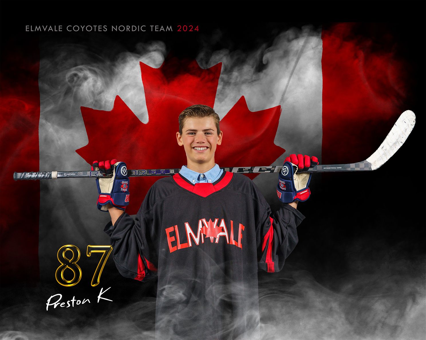 Smoky Canadian Flag Preston Kjpg