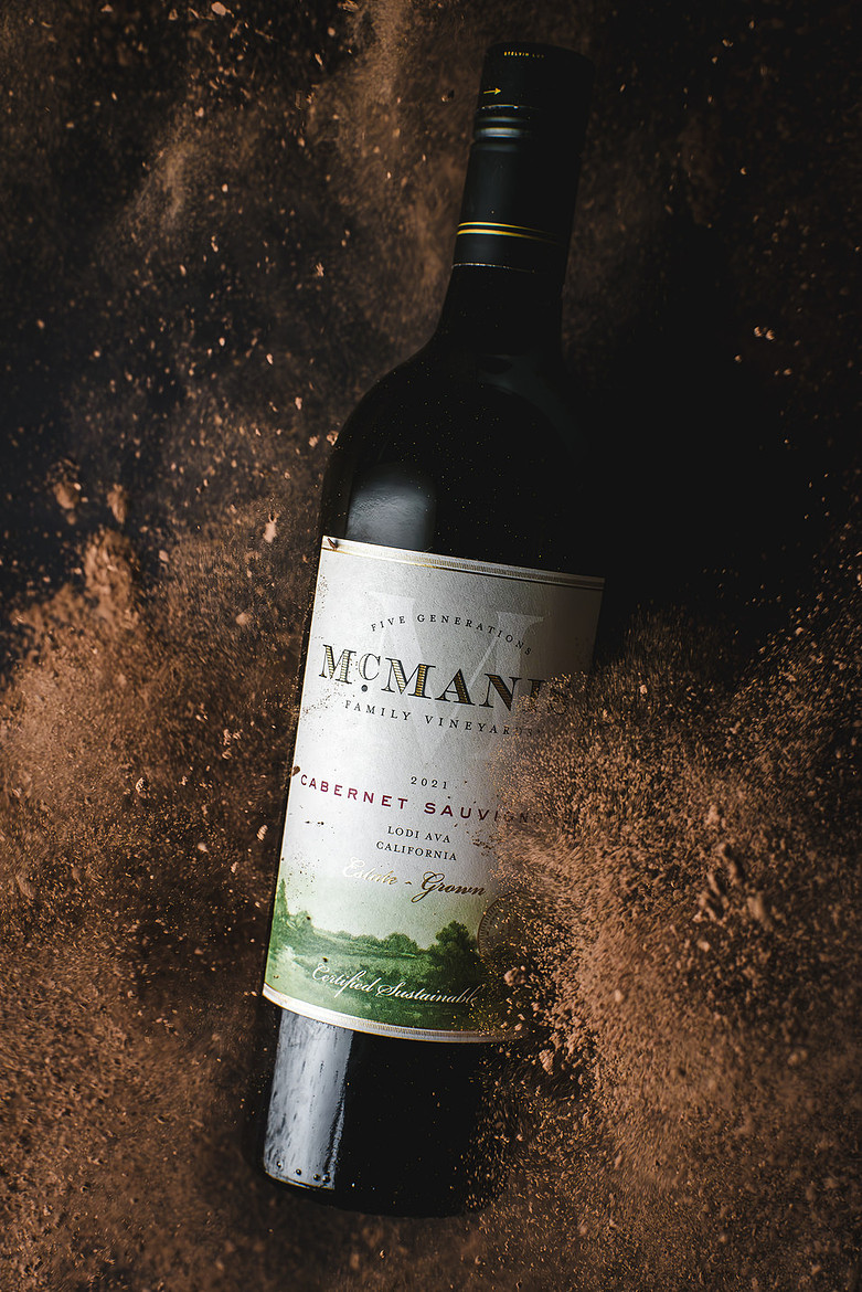 McManis Family Vineyard wines shot by ShootAnyAngle.com Media
