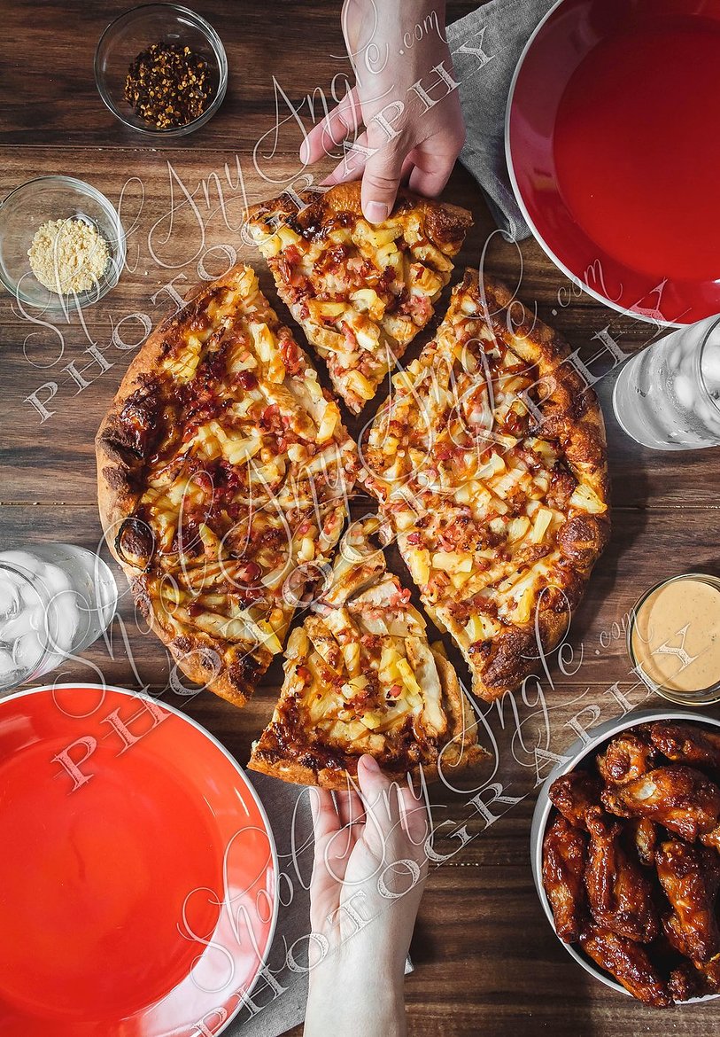 Gold Dust Pizza shot by food photographer ShootAnyAngle.com