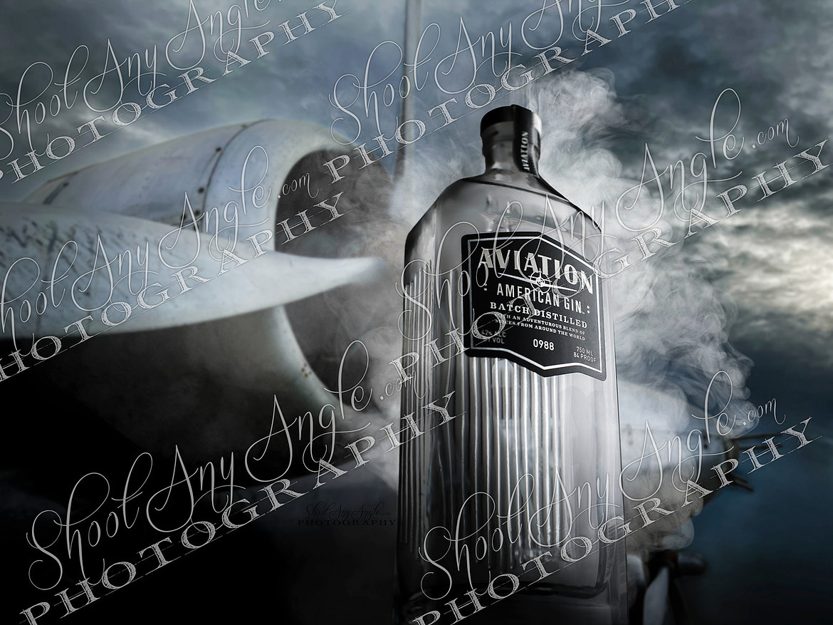 Aviation Gin, Ryan Reynolds, by product, commercial, branding photographer, ShootAnyAngle.com Media