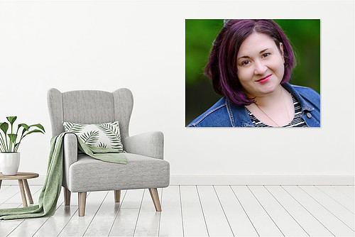 headshot photography featuring happy girl smiling by Akron portrait photographer Mara Robinson