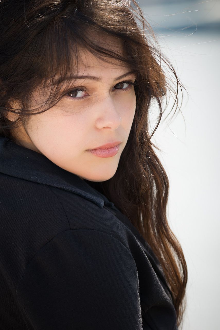 outdoor headshot female in coat