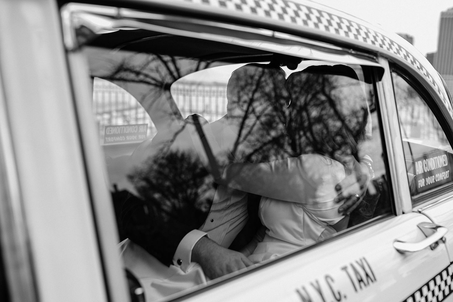 Brooklynn NY elopement taxi photo