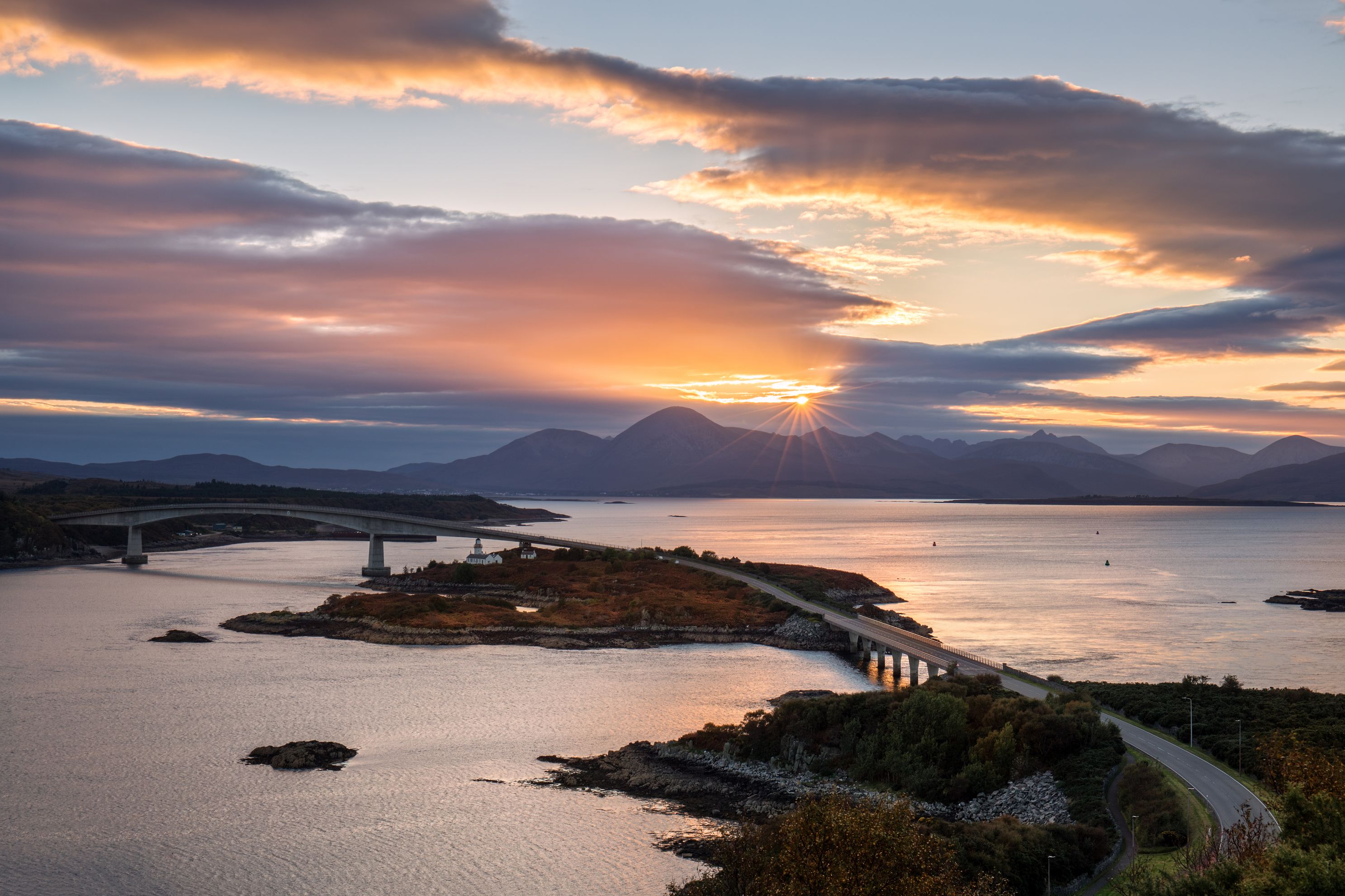 Skye Bridge Sunset from Lochalsh Scotlandjpg