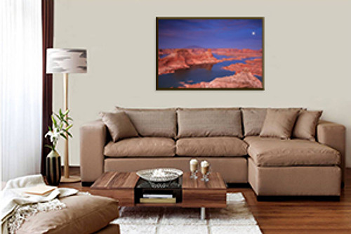 Clearly, a single 8x10 photograph on the wall above your sofa would be insufficient to fill your wall space. So when working with large areas, try placing multiple images next to each other in a layout. In this case, ten 8x10 photographs are used. However, notice how small the faces are in the images and how difficult it is to see the faces from across the room. So although this series of images does fill the space, it isn't the best way to enjoy your beautiful photographs!
