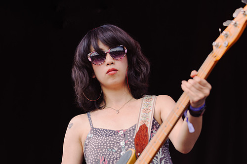 Concert photography by Mara Robinson featuring Yuck band bassist