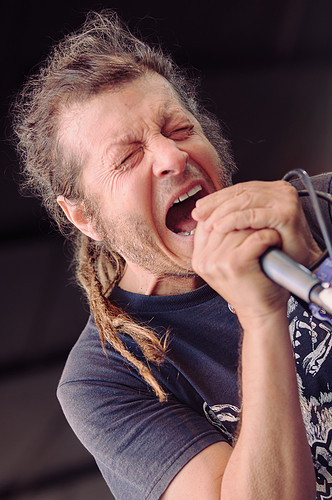 Music photo featuring singer Keith Morris of OFF! band; Black Fl