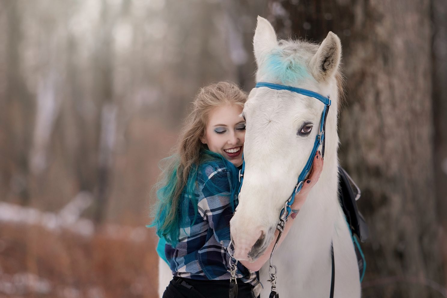 Woman-and-horse-in-woods.jpg 1