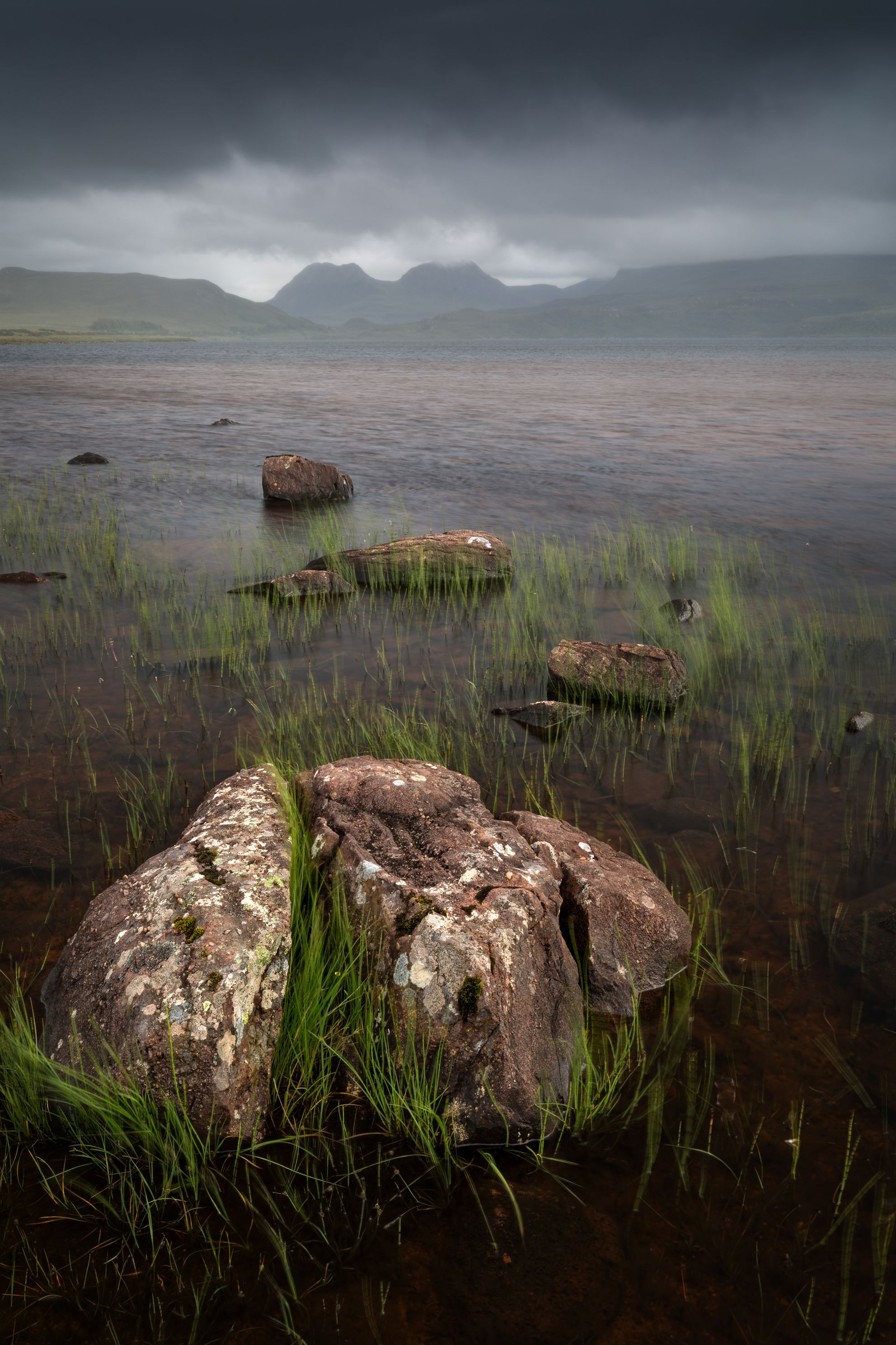 Loch Oscaig Wind and Rain Coigach Scotlandjpg