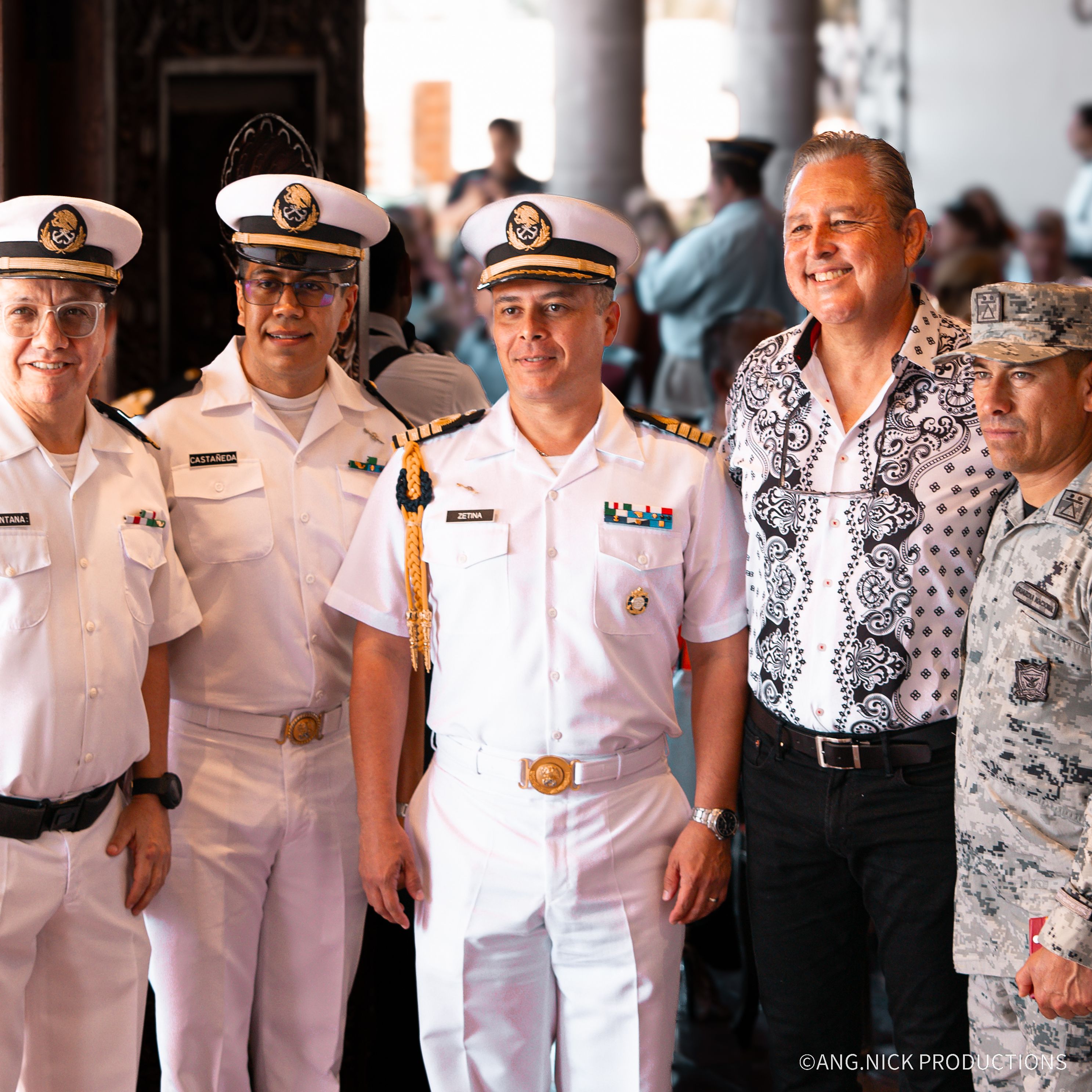 Military Commanders and the owner of La Capella