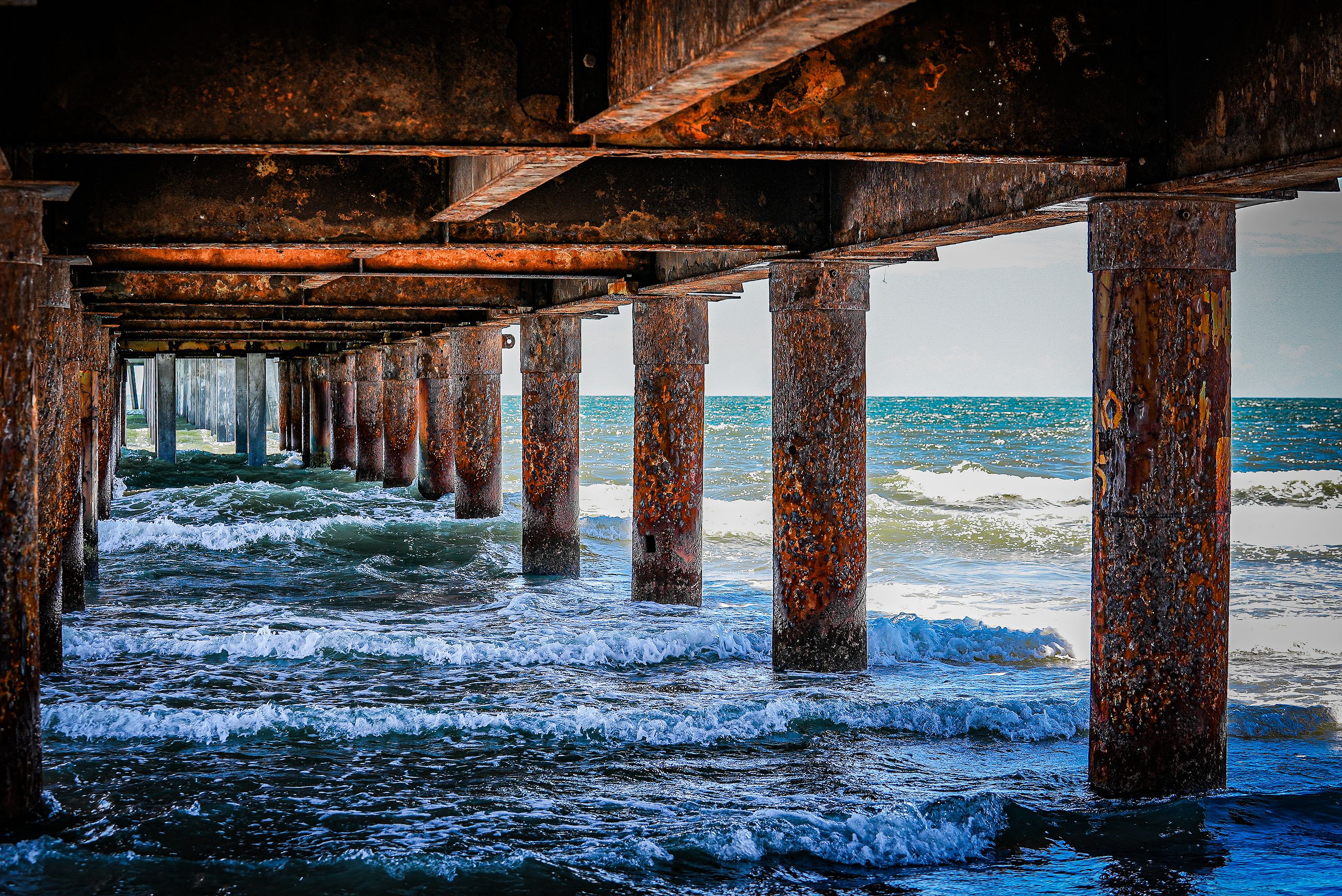 The underside of a pier in SC