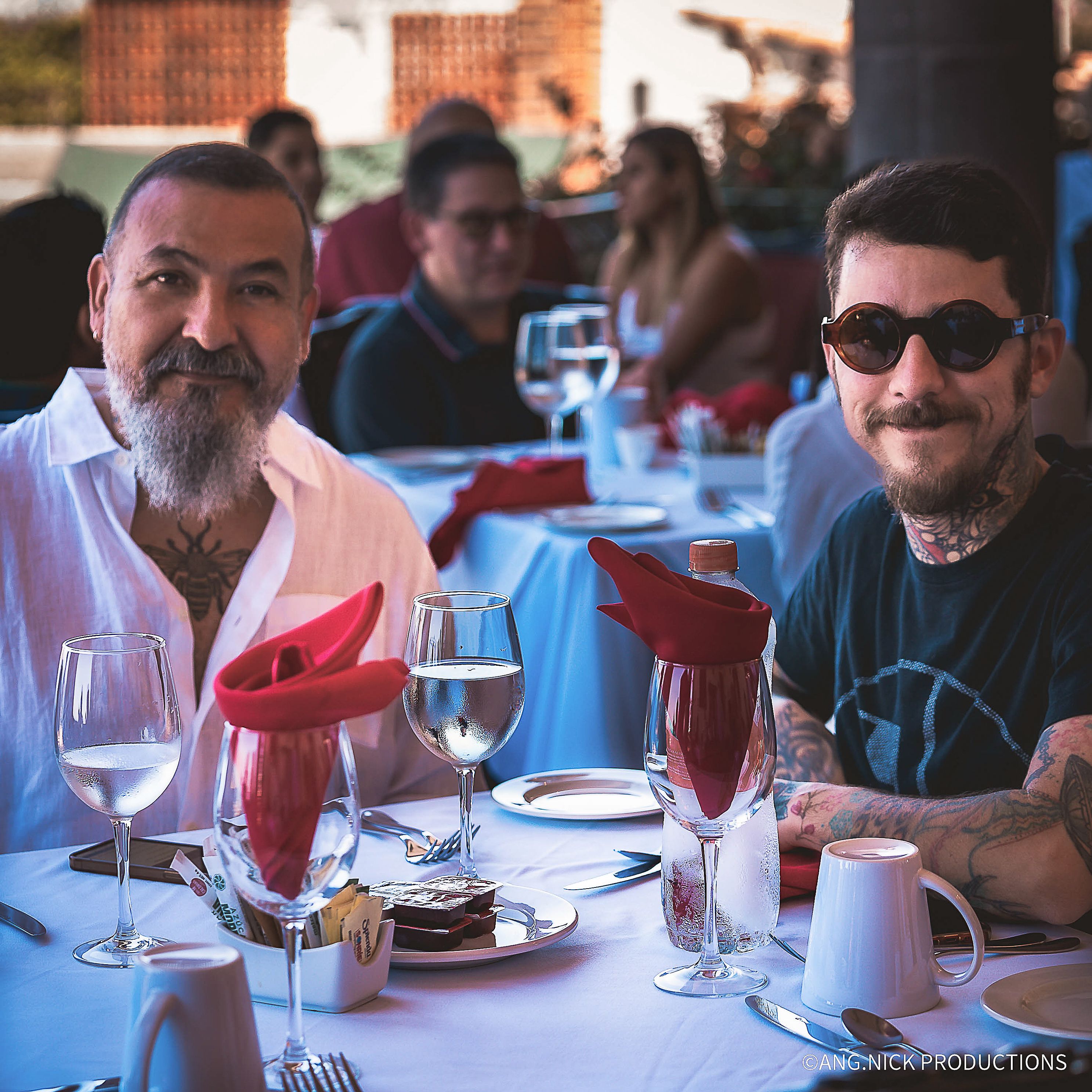 Guests enjoying a mexican fundraiser