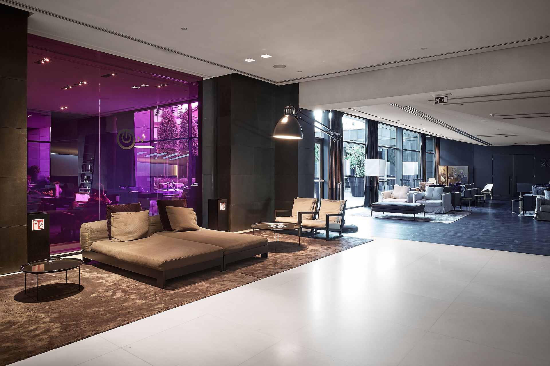 Modern lobby interior at The Met Hotel in Thessaloniki, Greece