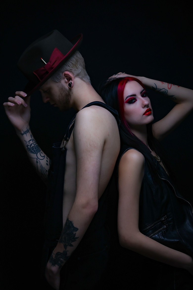 High contrast couple photo