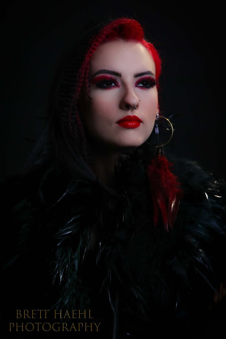 High contrast photo of woman