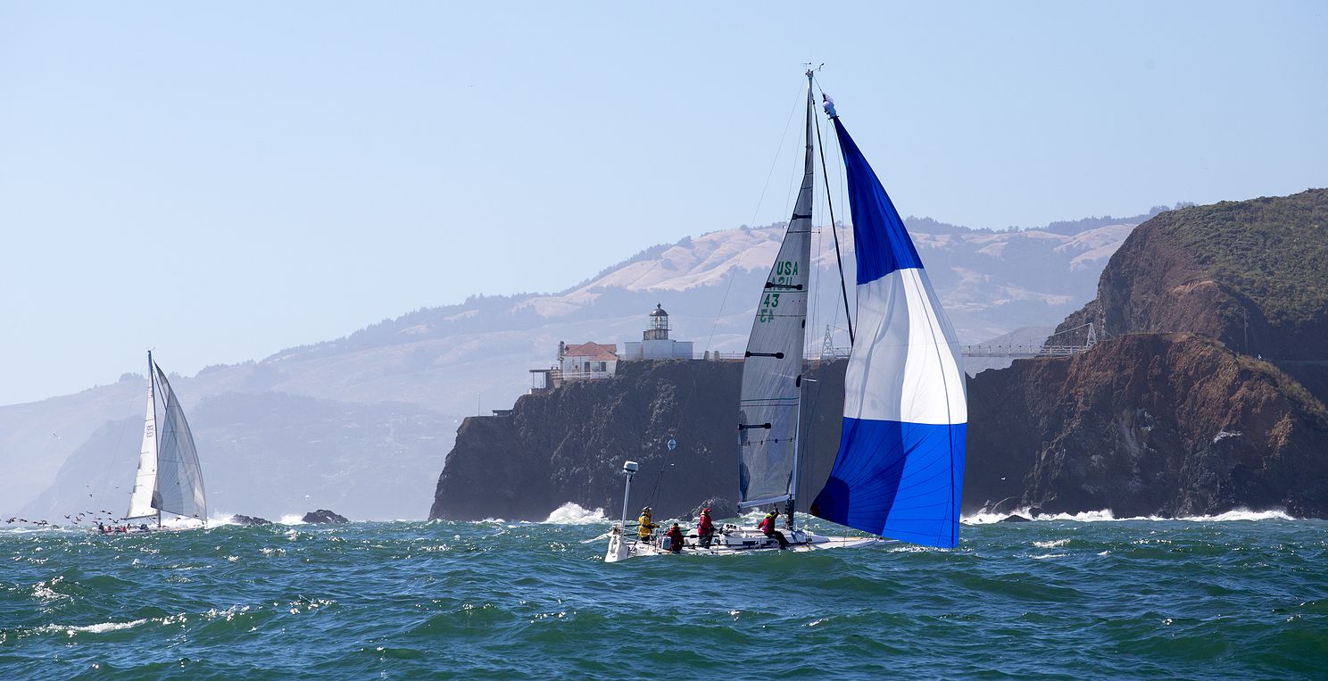 Sailing past Point Bonita
