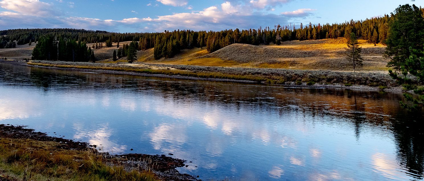 Clouds Reflected in Yellowstone River