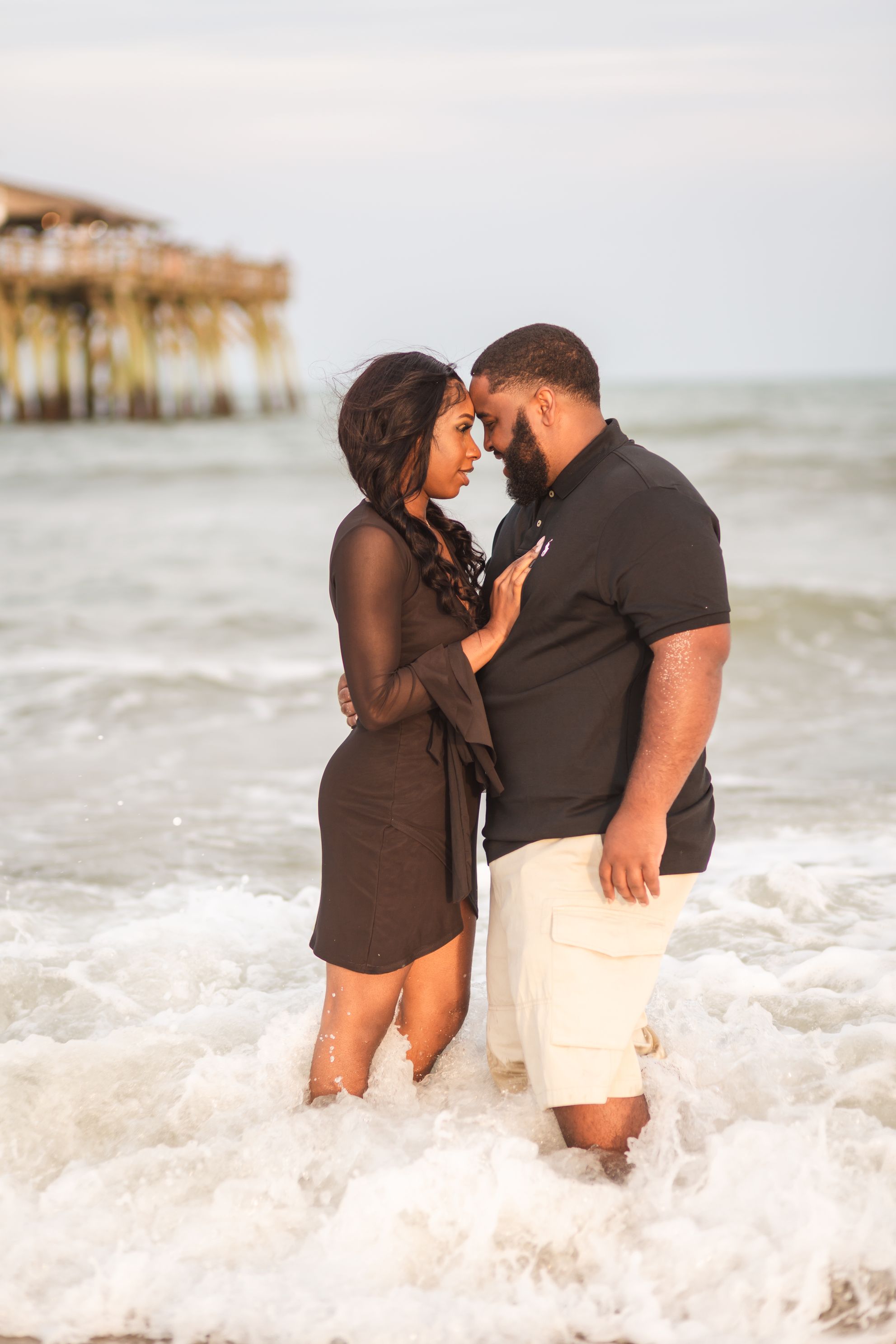 couples engagement ocean myrtle beach