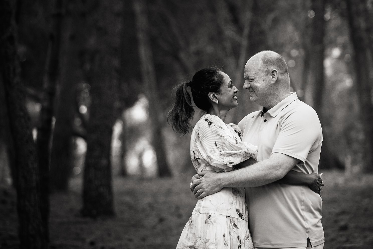 black-white-couple-woods-photograph