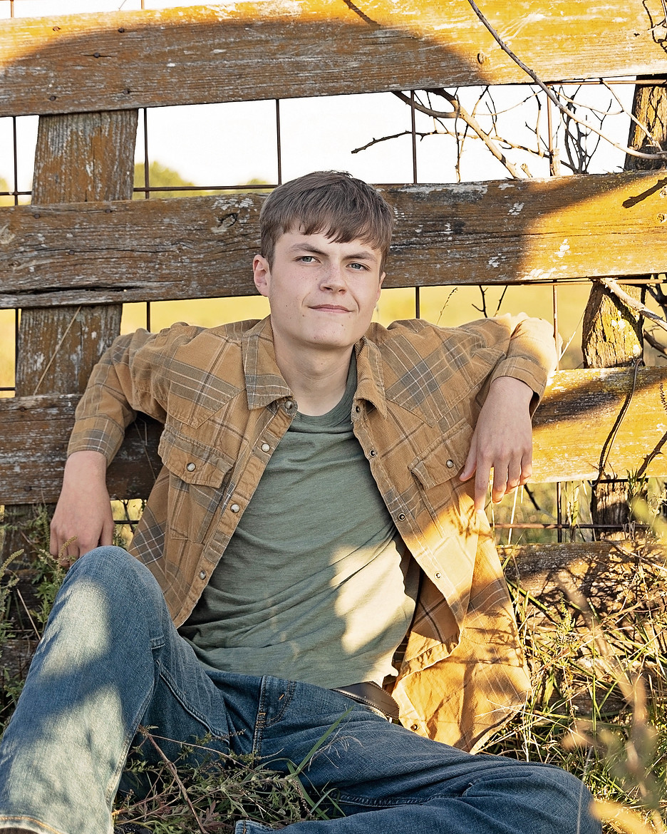 Senior boy in a country setting.  Taken by Memories for Life Photography, LLC.
