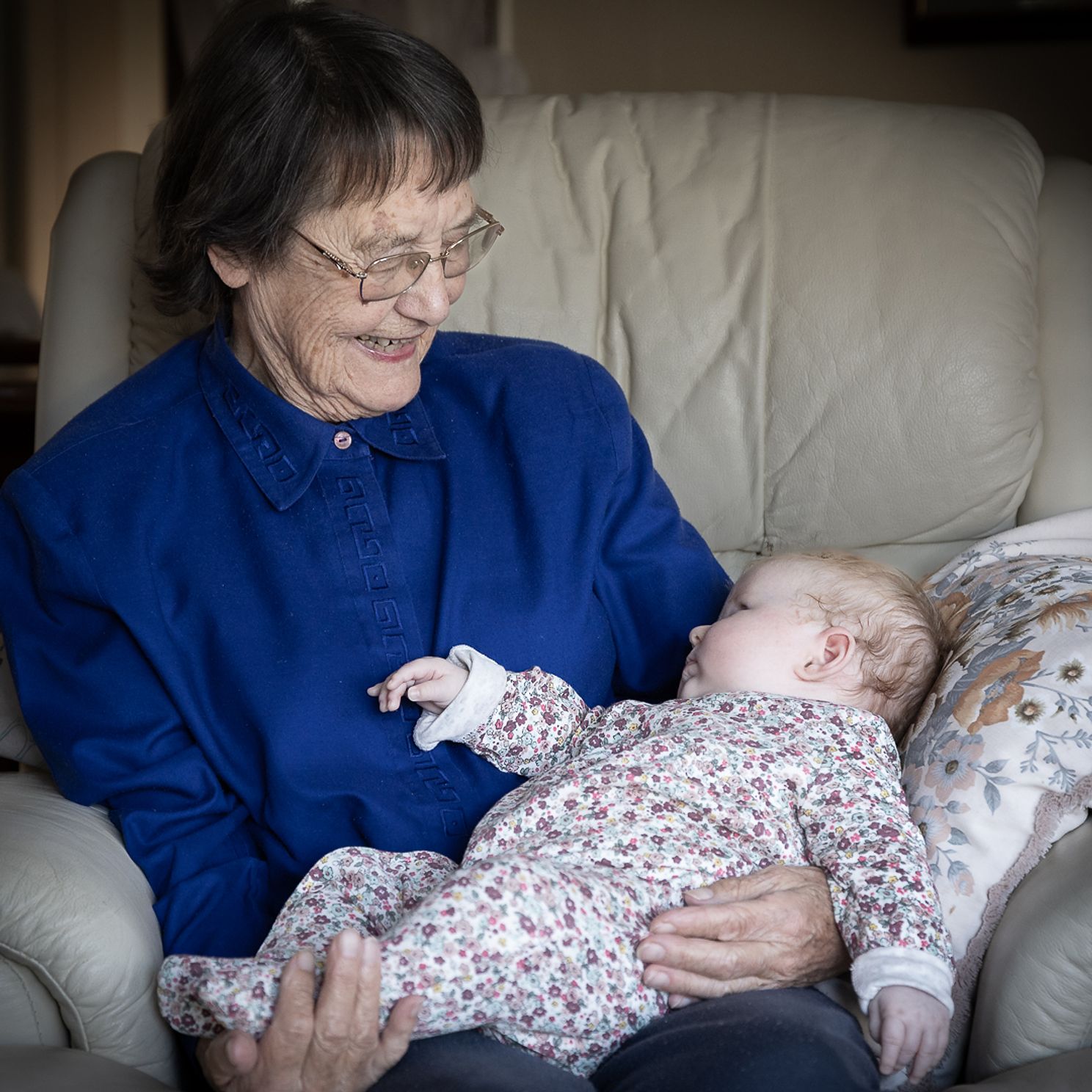 Granny meeting her great grand daughterjpg