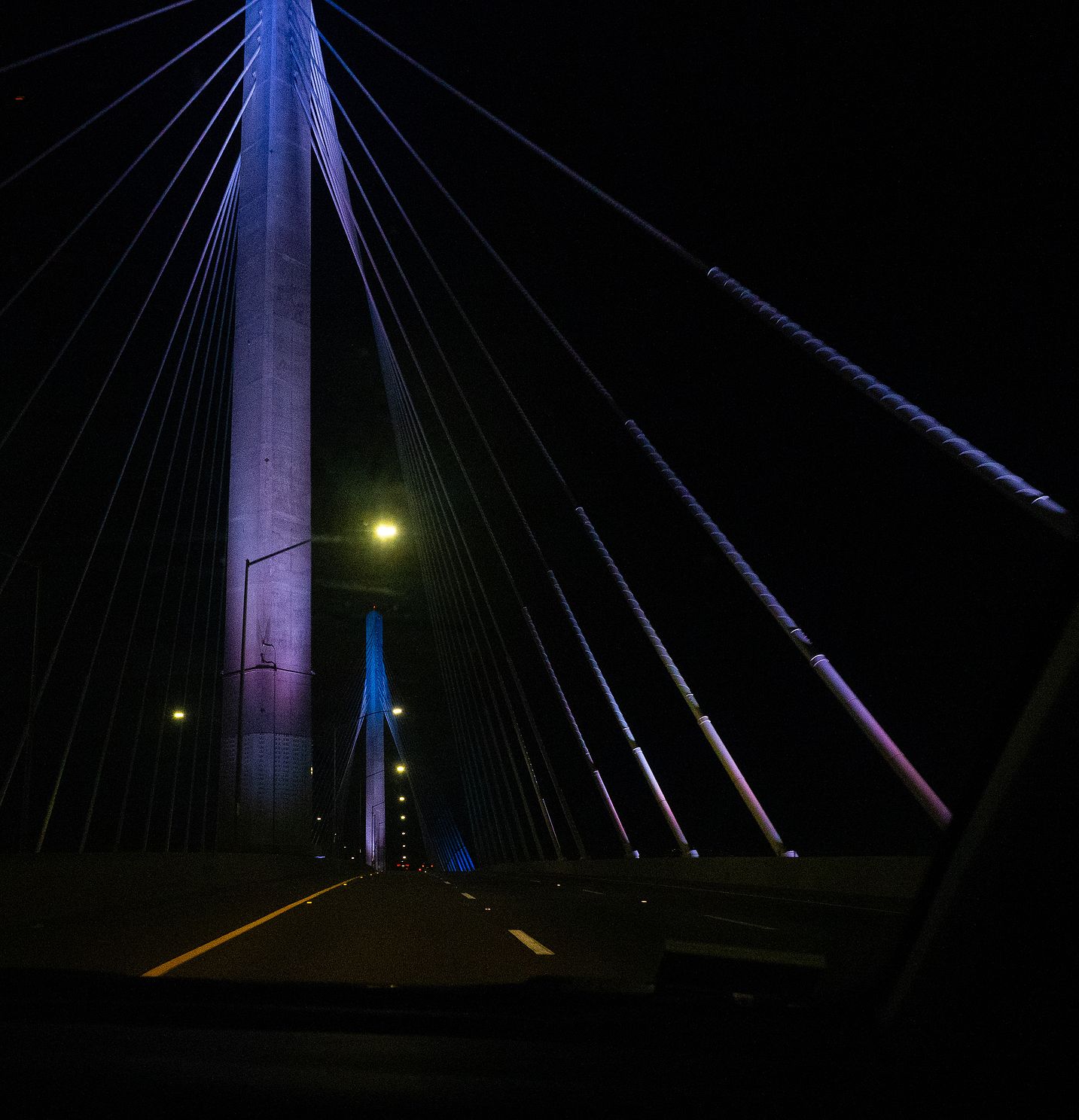 One of two bridges linking Long Beach to neighboring communities in southern California