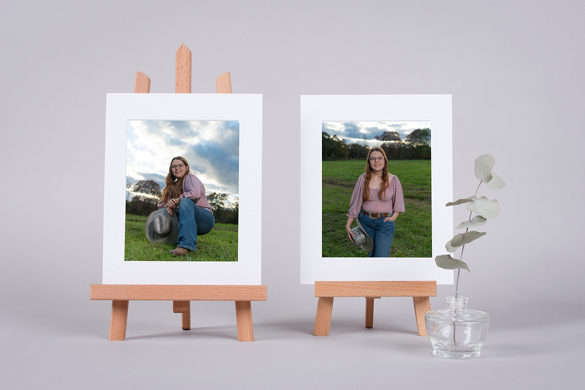 photos printed on silk paper and matted for a beautiful display