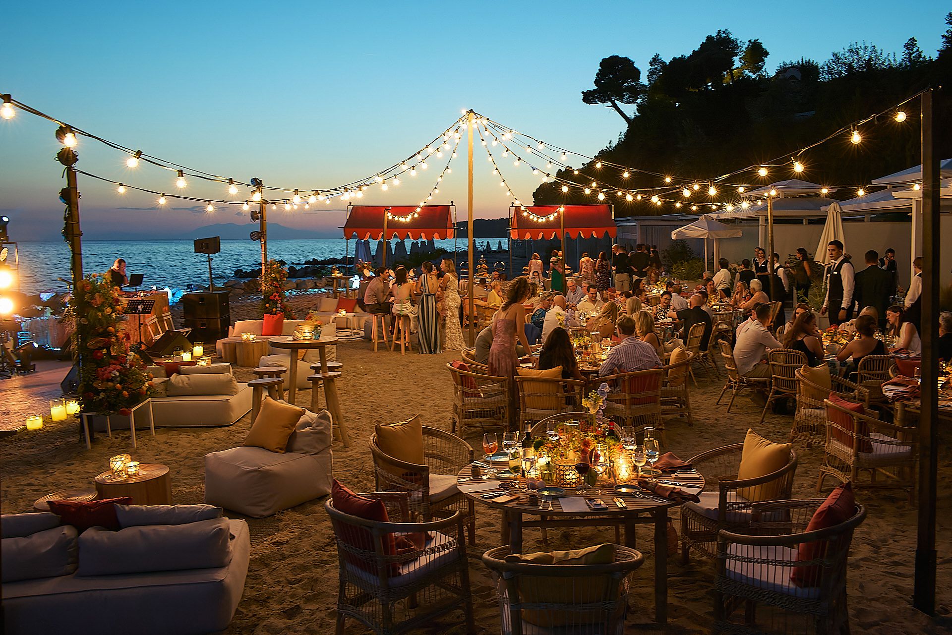 Seaside Wedding Welcome Dinner