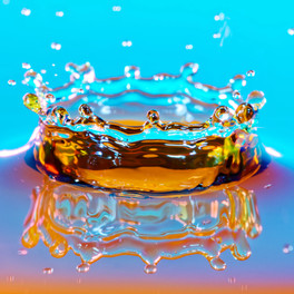 Colorful Crown Shaped Water Splash