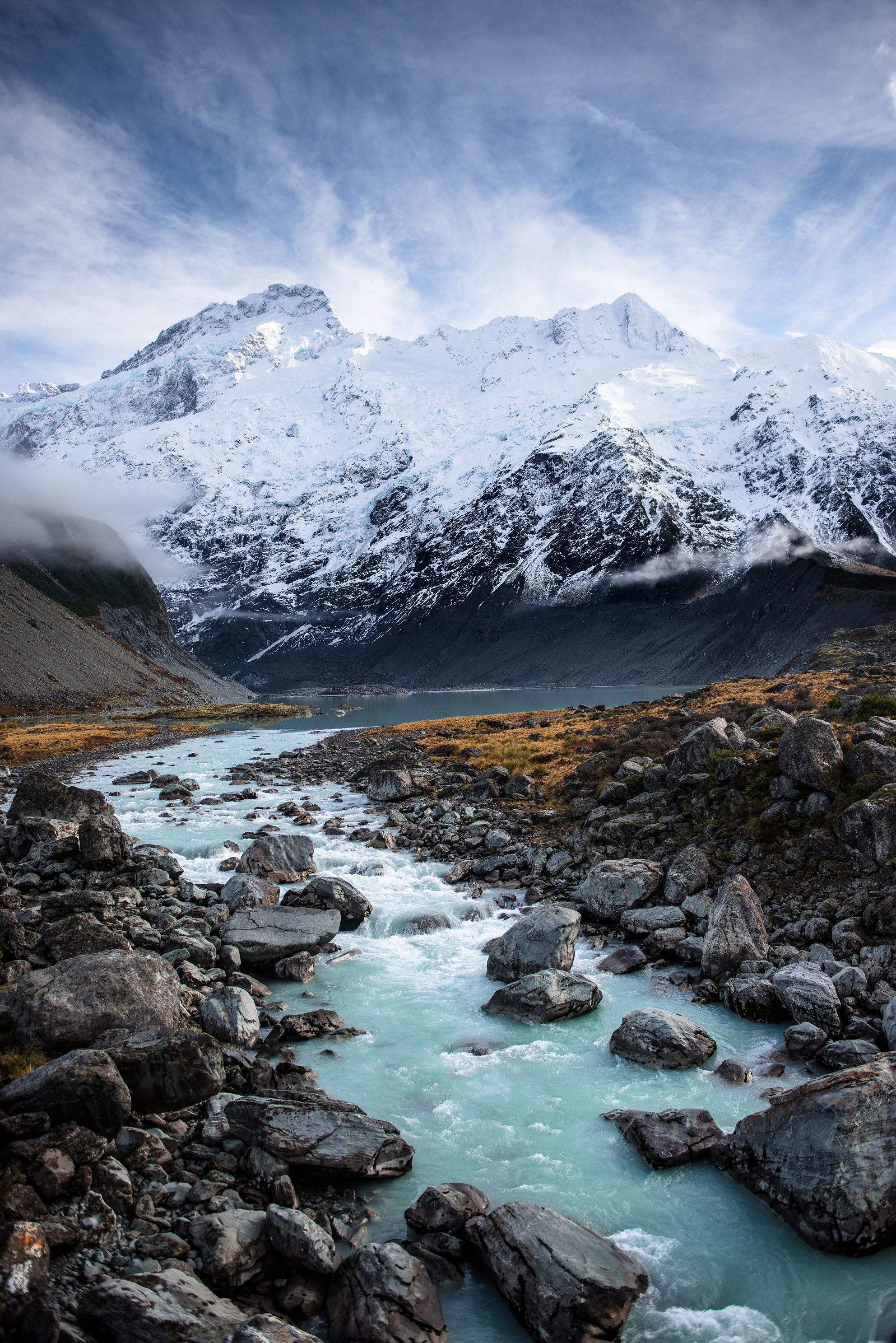 Hooker Valley Track | Majestic Glacial River and Snow-Capped Peaks in New Zealand
