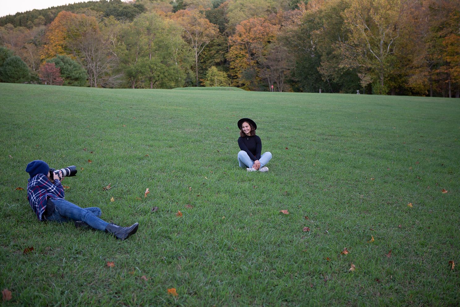 Behind the Scenes at a Senior session in Pennsylvania
