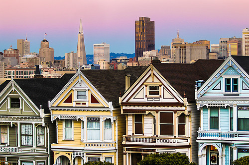 Painted Ladies at Dusk