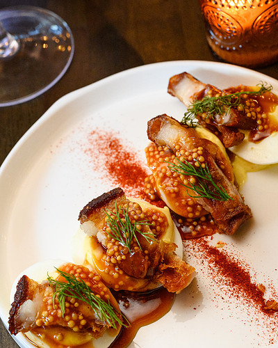 pork belly deviled eggs by Mara Robinson Akron OH photographer