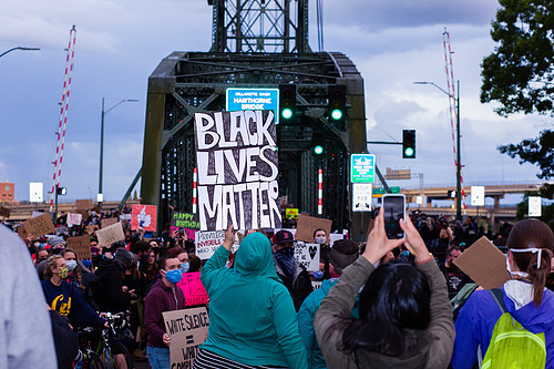 Protesters in Portland