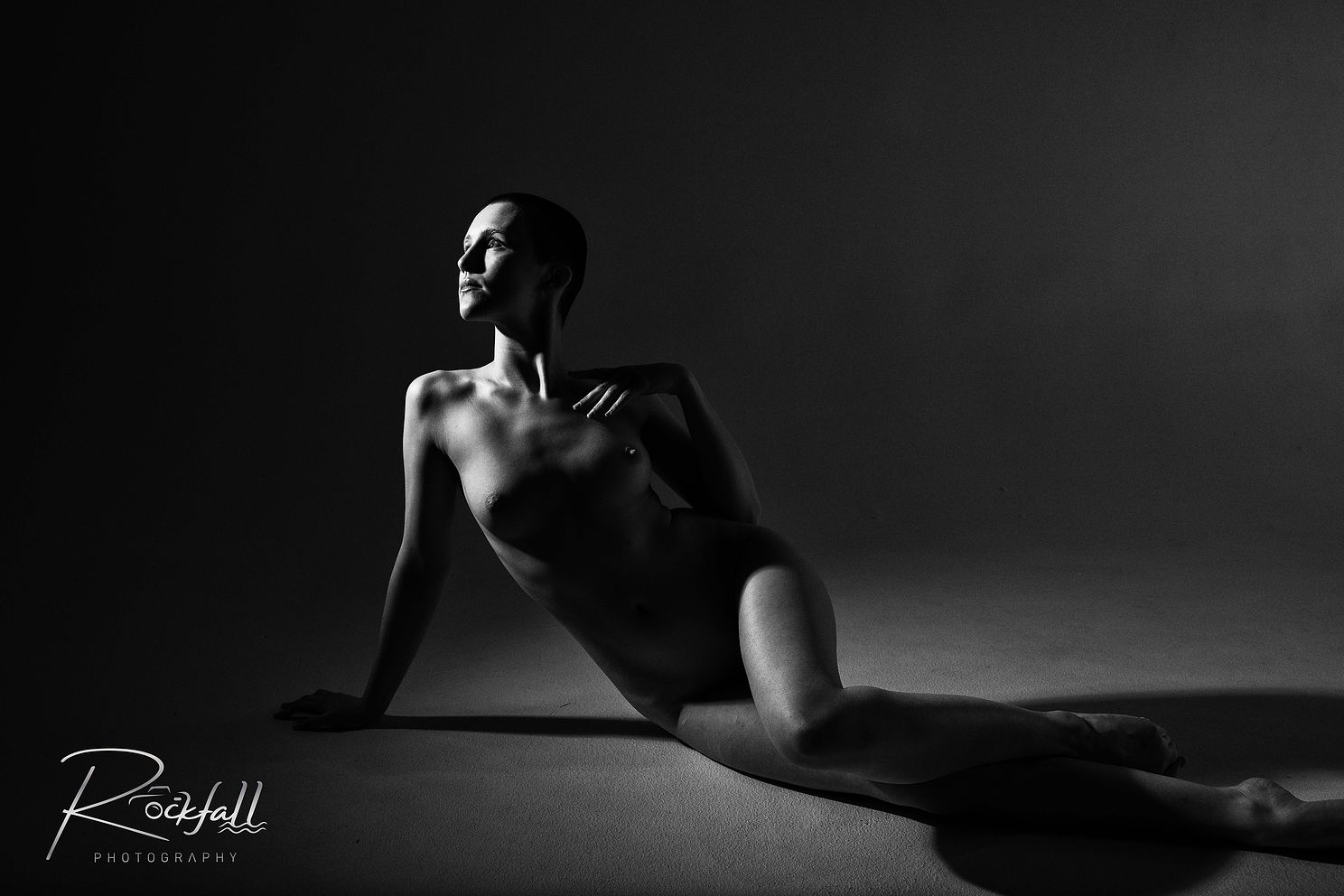 woman nude dramatic lights fine art photo