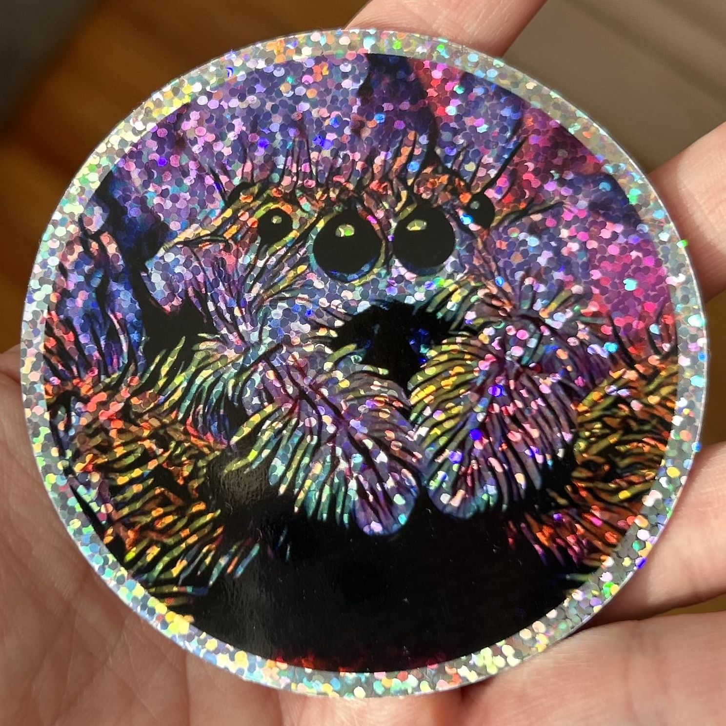 Glitter Jumping Spider Sticker