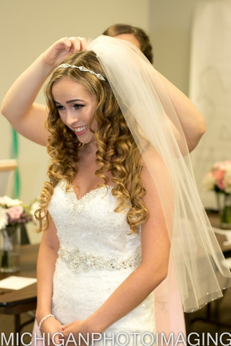 Bride getting ready