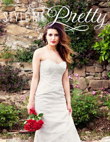 bride on Style Me Pretty wedding editorial