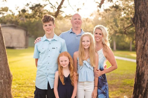 sunset family portrait huntington beach state park sc