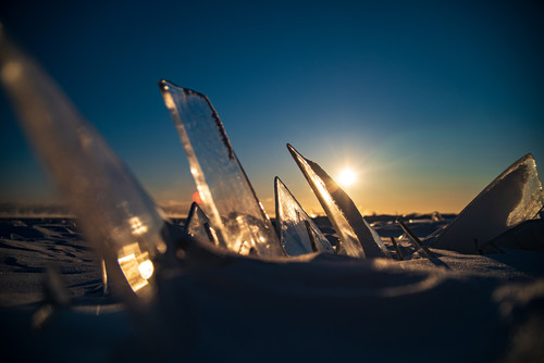 Frosted Glass  Ice Shards from a frozen Lake Superior in Duluth MNjpg