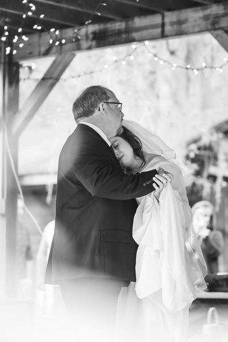 father daughter dance black and white photo