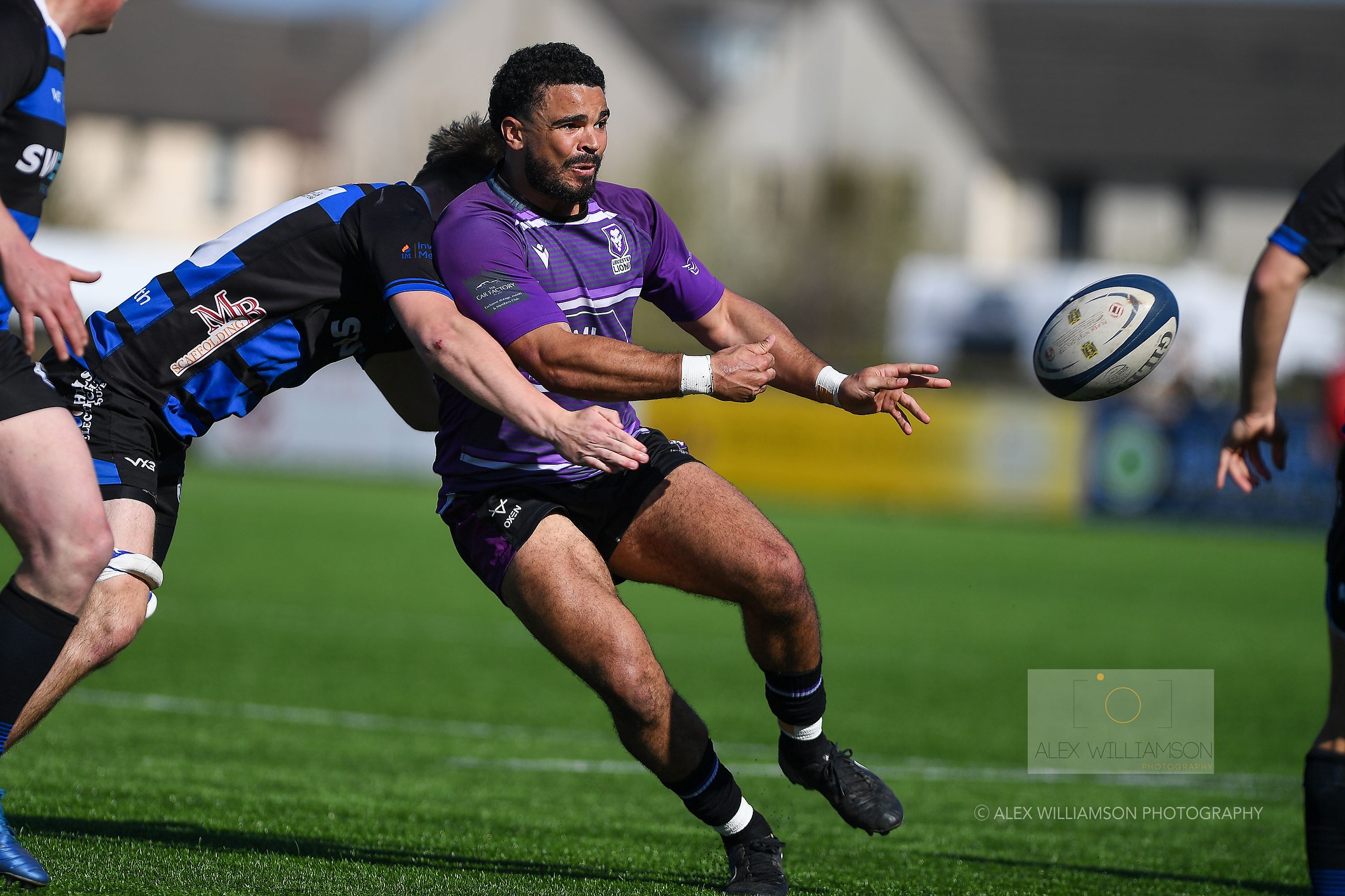 Bristol rugby action shot by pro sports photographer Alex Williamson – Dings vs Leicester, Apr 2025.