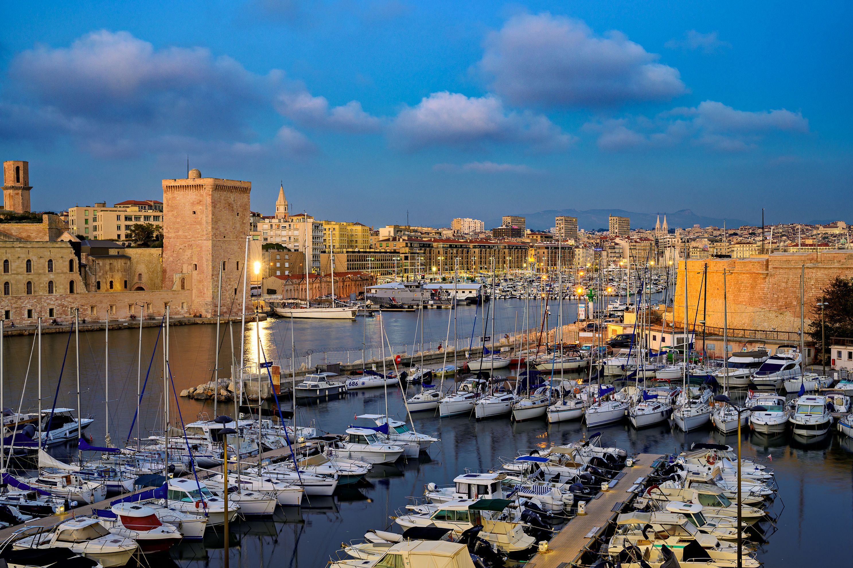 Sunset at the Old Port of Marseille
